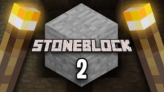 Minecraft StoneBlock Survival Ep 2  NONSTOP LOOT [upl. by Andri]