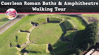 CAERLEON ROMAN BATHS amp AMPHITHEATRE WALES  Walking Tour  Pinned on Places [upl. by Favata514]