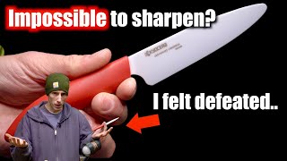 Why Ceramic Knives Are Almost IMPOSSIBLE to Sharpen [upl. by Gauthier]