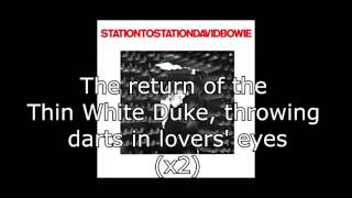 Station to Station  David Bowie  Lyrics [upl. by Sukin]