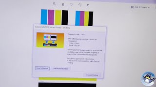 Canon quotCheck Inkquot Error code 1401  1687  1485 Troubleshooting [upl. by Etnor]
