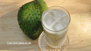 Jamaican Soursop Guanabana Juice Recipe Video [upl. by Shultz]