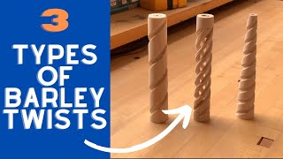 Wood Turning Three styles of Barley Twist [upl. by Aiotal]