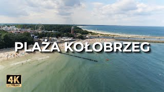 Plaża Kołobrzeg  Plaża w Kołobrzegu z drona  Lato  LECE W MIASTO™ 4k [upl. by Kathlin]