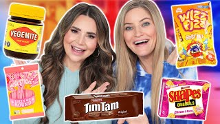 TRYING FUN AUSTRALIAN SNACKS w iJustine [upl. by Rothenberg179]