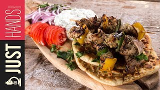 Greek pork souvlaki  Akis Petretzikis [upl. by Neu]