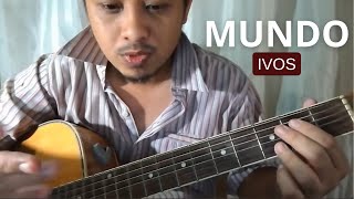 MUNDO Guitar tutorial  chords easy acoustic [upl. by Hach]