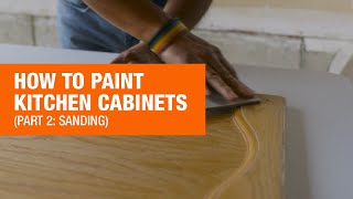 How to Prepare Kitchen Cabinets for Paint Part 2 Sanding [upl. by Aihsirt]