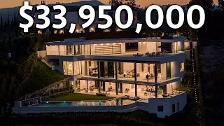 Inside a 33950000 BEVERLY HILLS Modern Mega Mansion [upl. by Eversole]