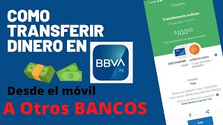 Como hacer una transferencia bancaria BBVA móvil [upl. by Asiela181]