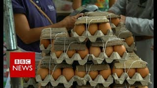 Venezuela crisis the view from Caracas farmers market  BBC News [upl. by Ashbaugh570]