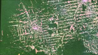 Amazon deforestation animation in Google Earth [upl. by Parsifal174]