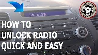 How to unlock factory car radio [upl. by Eyks]