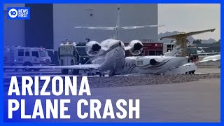 One Dead After Planes Crash At Scottsdale Airport In Arizona  10 News First [upl. by Nylatsyrk]