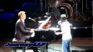 ARNEL PINEDA SURPRISED BY PETER CETERA OF CHICAGO ON STAGE  LIVE W DAVID FOSTER [upl. by Nillor]