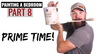 Painting a Bedroom  Part 8  How to Prime Walls for Painting [upl. by Nema]