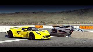 Forza 6 Koenigsegg ONE1 vs Hennessey Venom GT  Drag Race [upl. by Neyr]