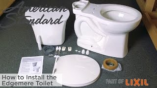 How to Install the Edgemere Toilet from American Standard [upl. by Henig88]