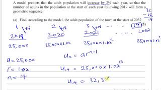 WMA1201 Edexcel IAL P2 OCT 2019 Q2 Geometric Series [upl. by Nac747]