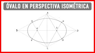 Cómo hacer un óvalo en Perspectiva Isométrica Dibujo técnico [upl. by Rodney633]