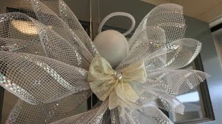 Deco Mesh Angel Tutorial  VERY easy and inexpensive [upl. by Philender7]