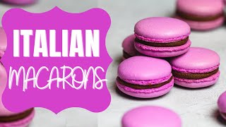 Italian Macarons Tutorial  CHELSWEETS [upl. by Suiremed]