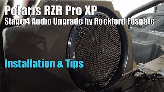 Polaris RZR Pro XP Rockford Fosgate Stage 4 Audio Upgrade Installation amp Tips  Ride Command Radio [upl. by Terej]