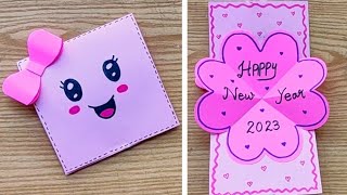 DIY  Happy New Year Greetings Card 2023  Handmade New Year Card [upl. by Vincenz]