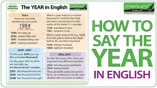 How to say the YEAR in English [upl. by Oiluarb]