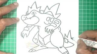 How To Draw Feraligatr Easy From Pokemon [upl. by Auginahs231]