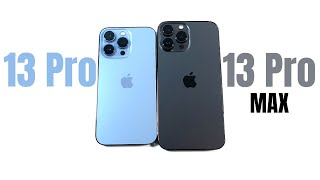 iPhone 13 Pro vs iPhone 13 Pro Max  A Year Later [upl. by Ednutabab]