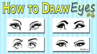 How To Draw Caricature Eyes  Womens [upl. by Enelrae601]