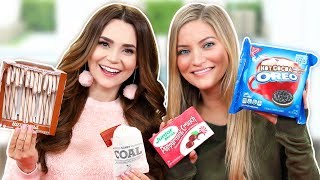 TRYING FUN HOLIDAY TREATS w iJustine [upl. by Brendan]