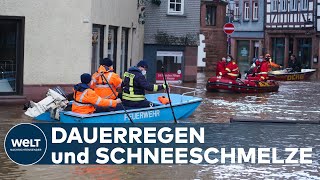 HEFTIGES HOCHWASSER IN HESSEN Regen und Tauwetter  Büdinger Altstadt überschwemmt [upl. by Ingemar448]