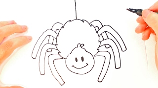 How to draw a Spider  Spider Easy Draw Tutorial [upl. by Toulon514]