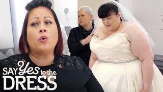 The Bride Is Shaking In Fear Of Not Fitting In Any Dress  Curvy Brides Boutique [upl. by Eitirahc651]