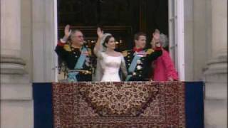 Royal Wedding Frederik amp Mary  Balcony Scene 14 May 2004 [upl. by Netaf]