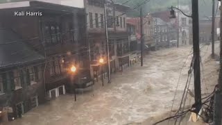 Flash flooding hits Ellicott City Maryland [upl. by Nalyk585]