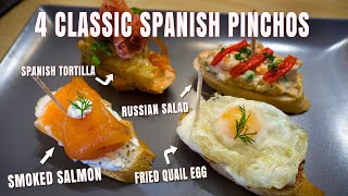 4 CLASSIC SPANISH TAPAS  EASY SPANISH TAPAS IDEAS  Chef James [upl. by Nylloc505]