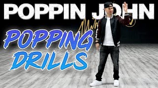 Popping Drills Dance Moves Tutorials Poppin John  MihranTV MIHRANKSTUDIOS [upl. by Ardnauqal]