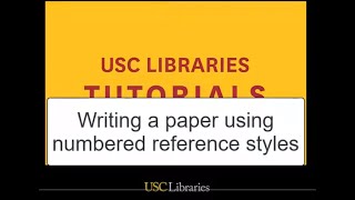 Writing a Paper using Numbered References [upl. by Morganne]