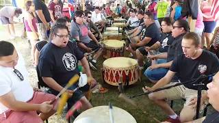 August 2017  Super Drum Group singing the Migmaq Honor Song ListugujPowwow Antele2017 [upl. by Hgielyak]