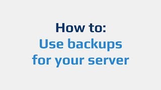 How to Use backups for your server [upl. by Nellahs]