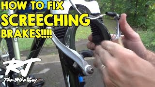 How To Fix Loud Squealing Screeching Bike Brakes [upl. by Safko]