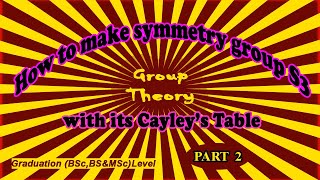 Symmetric Group S3  Symmetry Group of an Equilateral Triangle Abstract Algebra Cayleys Table S3 [upl. by Ludwig]