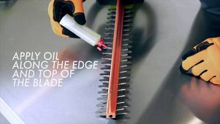 How To Lubricate Hedge Trimmer Blades [upl. by Sidky]