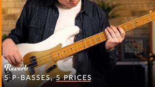 5 Precision Basses 5 Prices Whats the Difference  Reverb [upl. by Einnep]