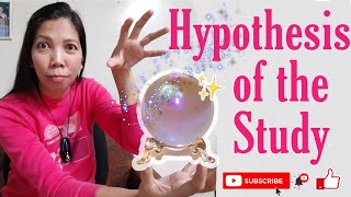 HOW TO WRITE HYPOTHESIS OF THE STUDY [upl. by Elokin]