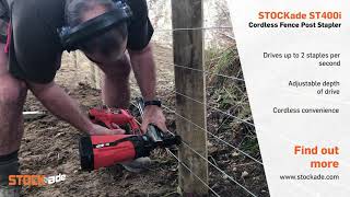 STOCKade ST400i  Cordless Fence Post Stapler [upl. by Lacee]