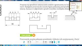 Klasa 6  Wymiarowanie rysunków technicznych  ćwiczenia [upl. by Akeihsal]